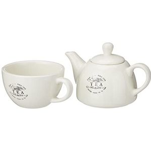 Tognana Sweet Campania Home Theepot met beker, wit