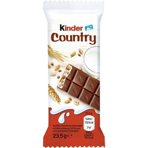 Ferrero Kinder Country chocoladereep, pak van 20 individuele repen, 23,5 g per stuk