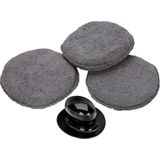 Protecton - Microfiber Poetspads - Set van 3 - Grijs - Handvat