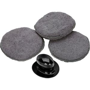 Protecton - Microfiber Poetspads - Set van 3 - Grijs - Handvat