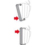 TCP - Convex Opzet BinnenSpiegel - BinnenSpiegel - Zwart - Vlak - Montage met Kliksysteem