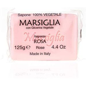 Iteritalia Zeep van 100% plantaardige marseiller geur roze - 125 g