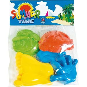 Simba - Zandspeelgoed - Multi Kleuren - 6 Zandvormen Handen Voeten Gezicht