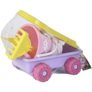 Simba - Zandwagen Unicorn - Zandspeelgoed - Roze - 6 Delen