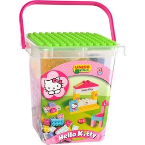 Unico - Hello Kitty - Bouwstenen - Roze/Wit/Blauw - 104 Stuks