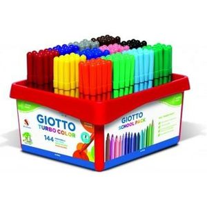 Markeerstiften GIOTTO TURBO COLOR SCHOOLPACK 144 Stuks