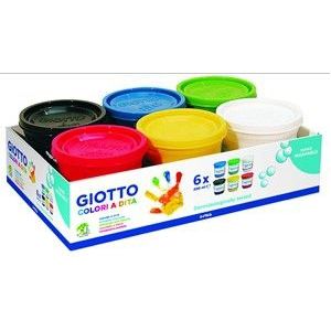 GIOTTO DITA Vingerverf in set 6 kleuren à 200 ml 5350 00, meerkleurig, 6 x 200 ml