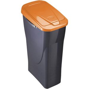 Rubbish Bin Black/Orange Polypropylene (15 L)