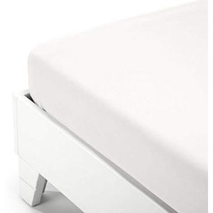 Caleffi - Effen onderlaken | Italiaans design sinds 1962 | Comfort en duurzaamheid | Geschikt voor Franse bedden, wit, flanel