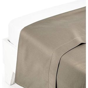 Caleffi Bovenlaken, katoensatijn, taupe, tweepersoonsbed