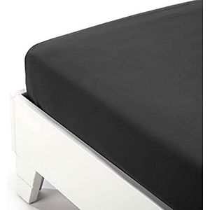 Caleffi - Bedlaken van katoen, eenkleurig, voor Frans bed, zwart