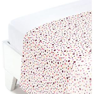 Caleffi - Bedlaken bovendeel van 100% katoen voor meisjes tweepersoonsbed koraal