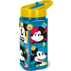 Tataway Disney Blue plastic fles voor kinderen Mickey Mouse Mickey Mouse 510 ml met rietje dat verliezen voorkomt