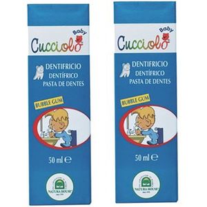 Cucciolo Biologische Baby & Peuter tandpasta - Bubblegum - 50 ml. Voordeelset 2 stuks!!