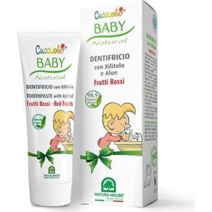 Cucciolo Biologische Baby & Peuter tandpasta - Rood Fruit - 50 ml. - Voordeelset 2 stuks!!