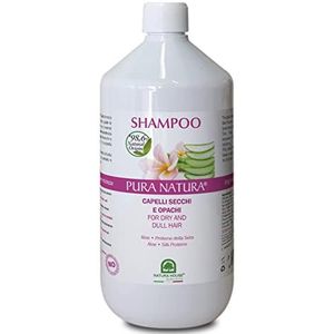 PuraNatura Shampoo - Droog en dof haar shampoo met aloë en zijdeproteïne, 1000 ml
