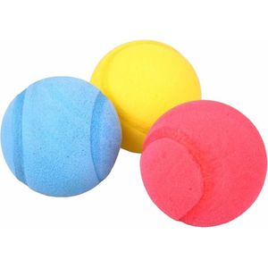 Foam/soft ballen - 3 stuks - gekleurd - 7 cm