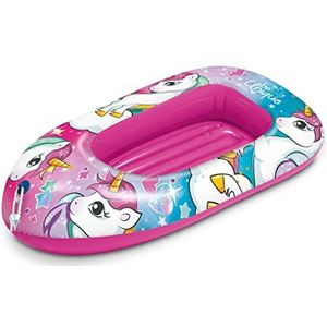 Mondo Toys 16938 Unicorn Boat tanktop met opblaasbare basis, opblaasbaar, voor kinderen, 112 cm, duurzaam thermisch gelast pvc