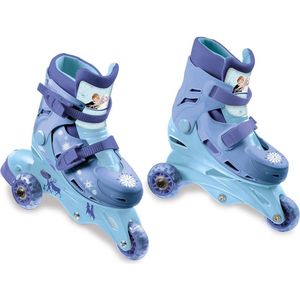 Mondo Toys �– Disney Frozen – 3 inline skates – verstelbare dubbele functie – PVC wielen – step voor jongens/meisjes – maat S/Gr. 29/32 – 28299