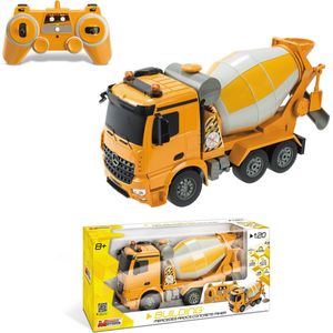 Mondo Motors - Mercedes AROCS betonniere, vrachtwagen, kinderen, 63513, oranje, 1:20