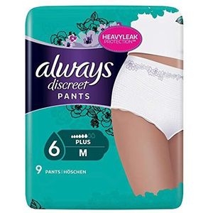 Always Discreet incontinentiebroekje plus maat M, per stuk verpakt (1 x 9 stuks)