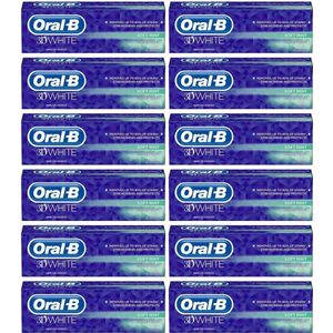 Oral-B Tandpasta - 3D White Soft Mint - 12 x 75 ml - Voordeelverpakking