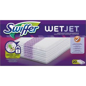 4x Swiffer Stof-wis Systeem Vloeren Wetjet Refill Wipes 20 Stuks