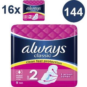 Always Classic - 16 x 9 stuks (144 stuks) - Voordeelverpakking - Maandverband