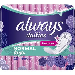 Always - Dailies Singles To Go - Inlegkruisjes - Normal - 20 Stuks