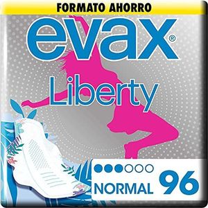 Evax Liberty maandverband met vleugels normaal/postpartum, 96 stuks, aanpassing aan het lichaam en geurneutralisatie