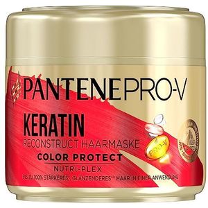 Pantene Pro-V Color Protect Keratine Reconstruct haarmasker, voor gekleurd haar, haarverzorging glans, haarmasker, haarkuur, haarmasker, beauty, goud, 300 ml