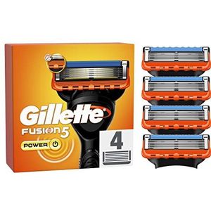 Gillette Fusion5 Power Navulmesjes Voor Mannen, 4 Navulmesjes, Met Beschermende Strip Om Nog Beter Te Glijden