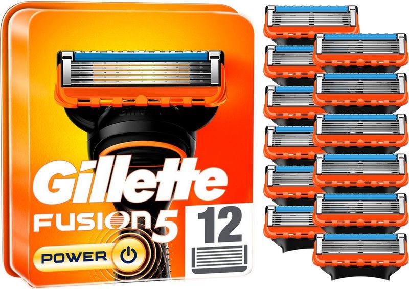 Gillette - Fusion 5 Power - Navulmesjes - 12 Stuks