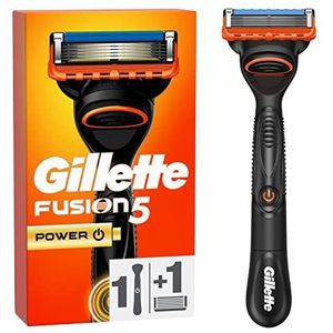 Gillette Fusion5 Power Scheerapparaat Voor Mannen, 1 Handvat, 1 Navulmesje, Met Beschermende Strip Om Nog Beter Te Glijden