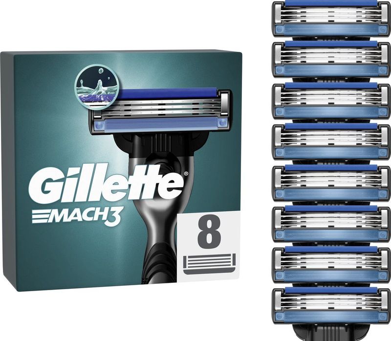 Gillette Mach 3 Scheermesjes Voor Mannen - 8 Stuks