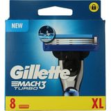 Gillette Mach3 Turbo Navulmesjes - 8 stuks
