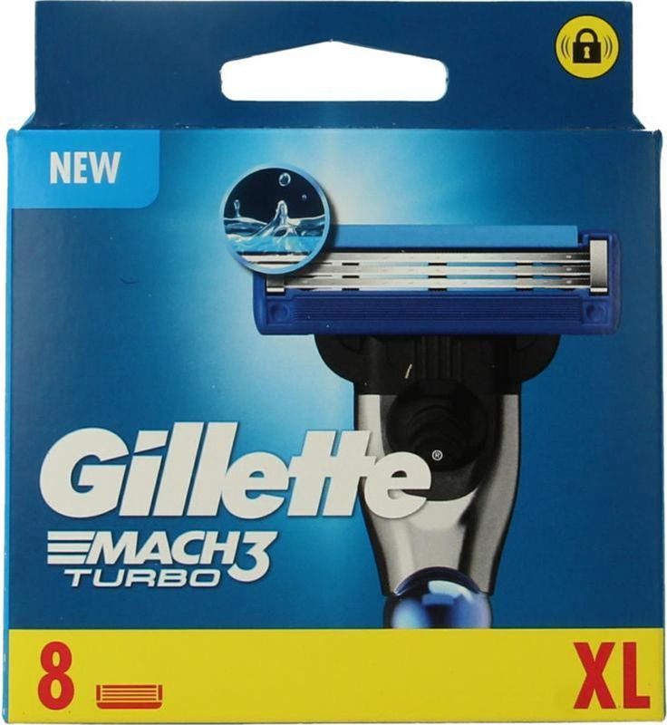 Gillette Mach3 Turbo Navulmesjes - 8 stuks