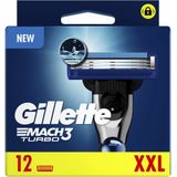 Gillette Mach 3 Turbo Scheermesjes - Voor Mannen - 12 stuks
