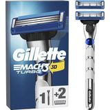 Gillette Mach 3 Turbo - Scheersysteem Voor Mannen - 1 Handvat - 2 Navulmesjes