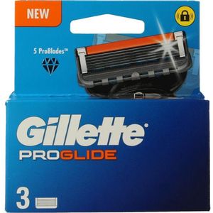 Gillette ProGlide scheermesjes voor heren, met 5 anti-wrijvingsmessen voor een grondige en langdurige scheerbeurt, 3 reserveonderdelen