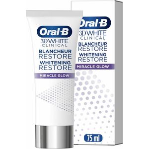 12x Oral-B Tandpasta 3D White Clinic Miracle Glow 75 ml