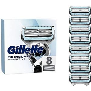 Gillette Skinguard Sensitive Navulmesjes Voor Mannen, Verpakking Met 8 Navulmesjes, Verbeterde Lubrastrip, Past Op Fusion-Handvatten