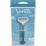 Gillette Venus Smooth - Rondingvolgende Mesjes - 1 Handvat - 2 Navulmesjes