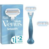 Gillette Venus Smooth - Rondingvolgende Mesjes - 1 Handvat - 2 Navulmesjes