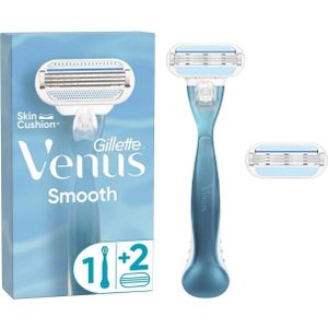 Gillette Venus Smooth - Rondingvolgende Mesjes - 1 Handvat - 2 Navulmesjes