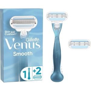 Gillette Venus Smooth - Rondingvolgende Mesjes - 1 Handvat - 2 Navulmesjes