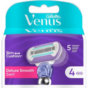 Gillette Venus Scheermesjes, Deluxe Smooth Swirl, 4 St