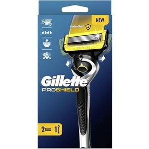 Gillette ProShield - Scheersysteem - Voor Mannen - 1 Gillette Scheersysteem - 2 Navulmesjes