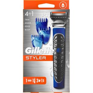 Gillette 4-in-1 precisietrimmer voor lichaam en baard voor heren, scheerapparaat en beeldhouwer, met 1 ProGlide lemmet en 3 opzetkammen