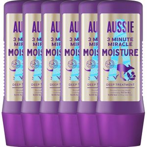 Aussie 3 Minute Miracle Moisture - Haarmasker - 6 x 225 ml